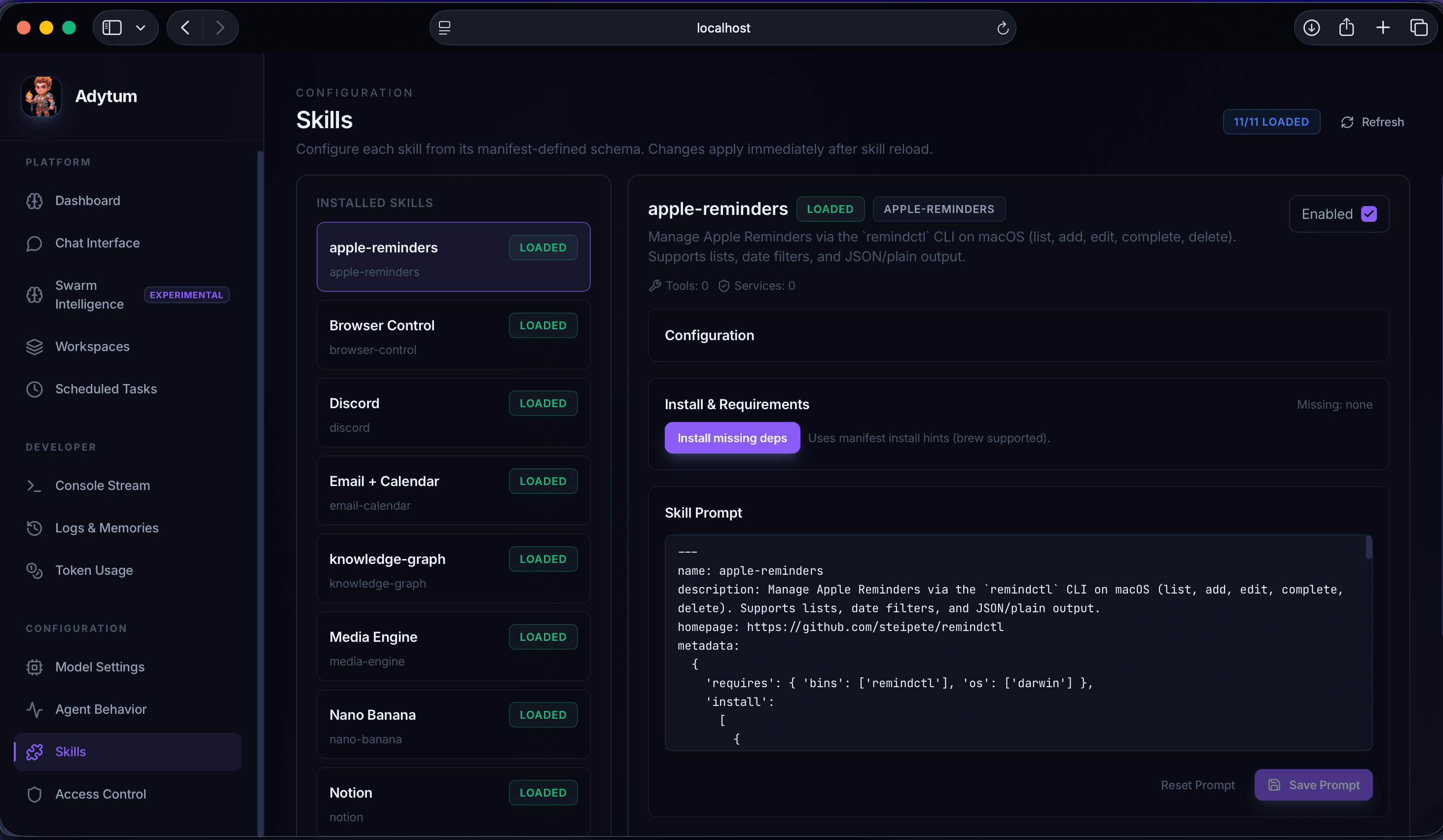 Adytum: Plugin registry