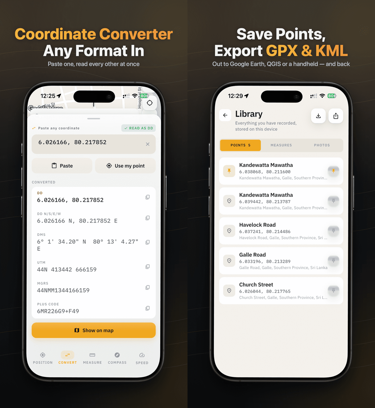 CoordKit: Convert and keep