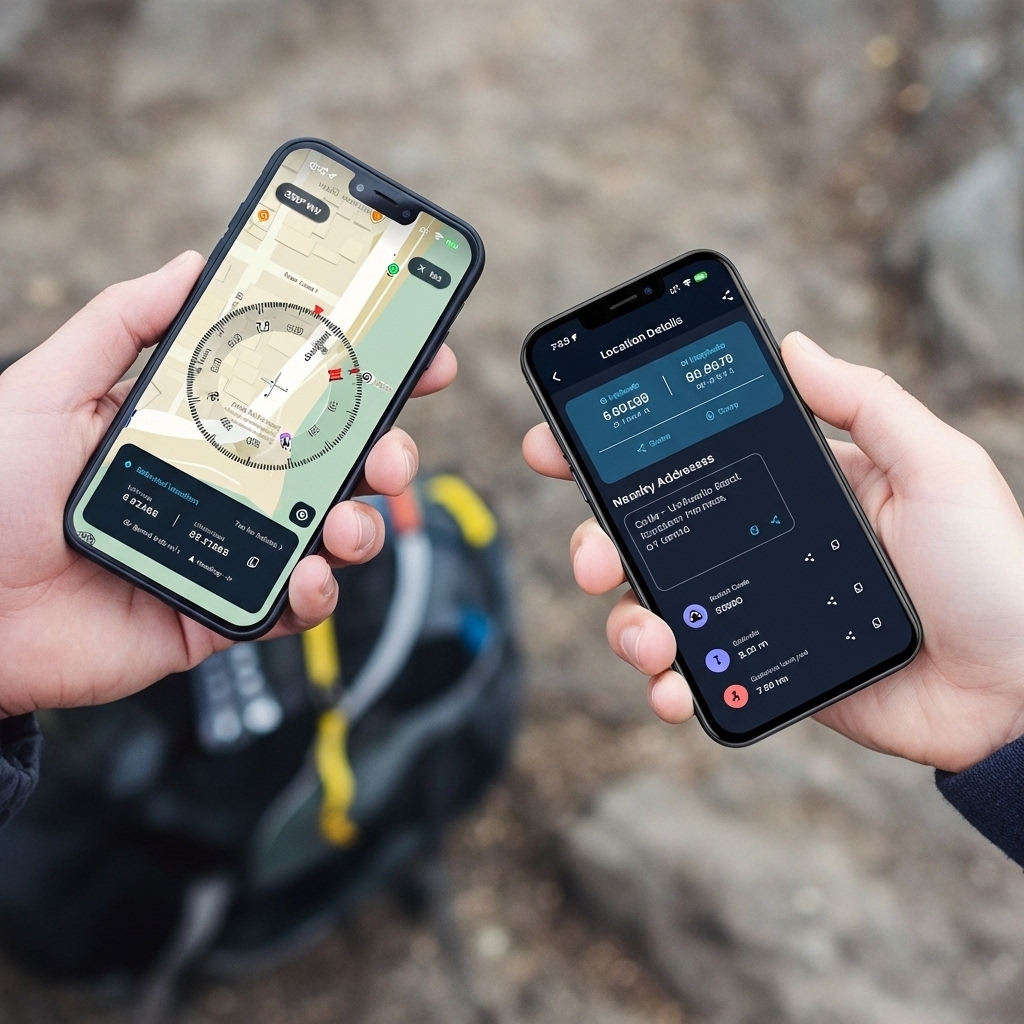 GPS map, Digital compass, Address finder and more tools